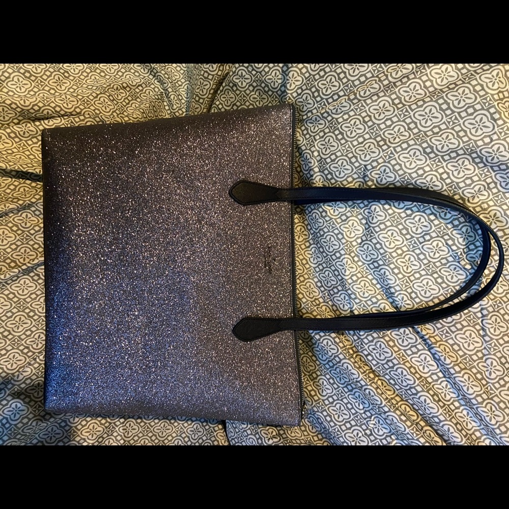 Kate Spade navy & glitter bag